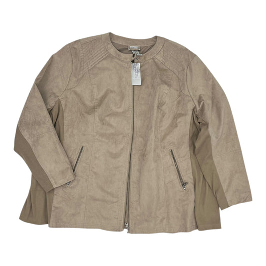 Jacket Other By Catherines In Tan, Size:4X