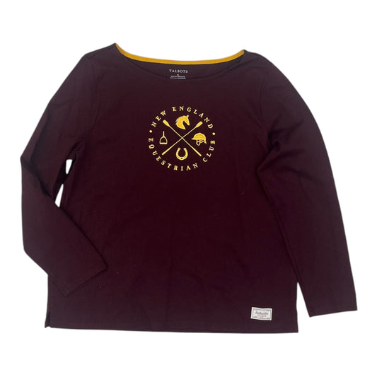 Top Ls By Talbots In Maroon, Size:Xl