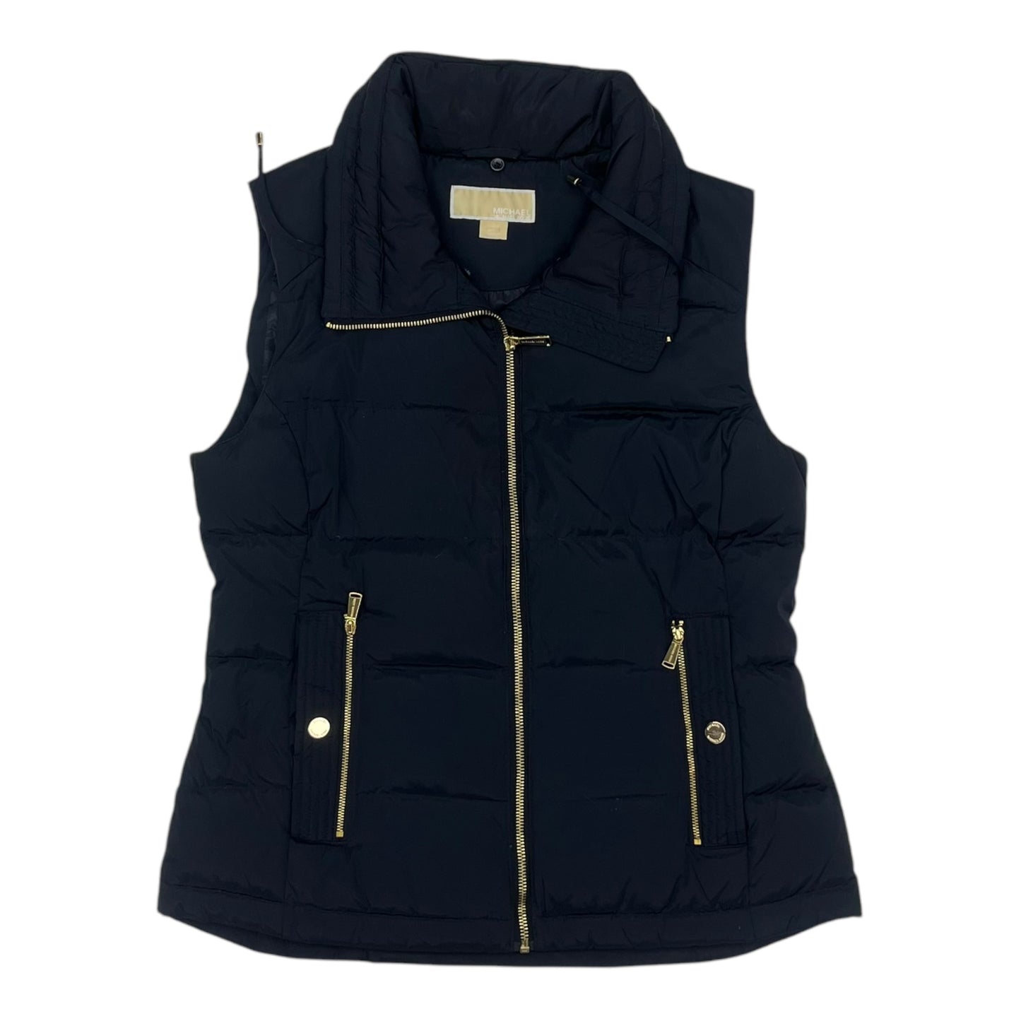 Vest Designer By Michael Kors In Blue, Size:M