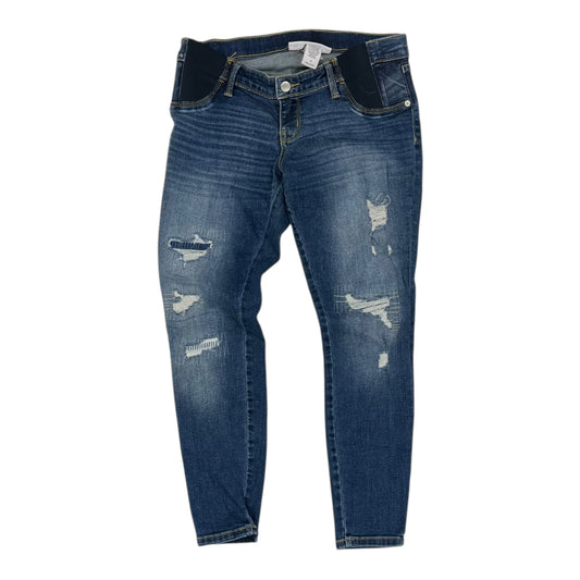 Mat Jeans By Liz Lange In Blue Denim, Size:4