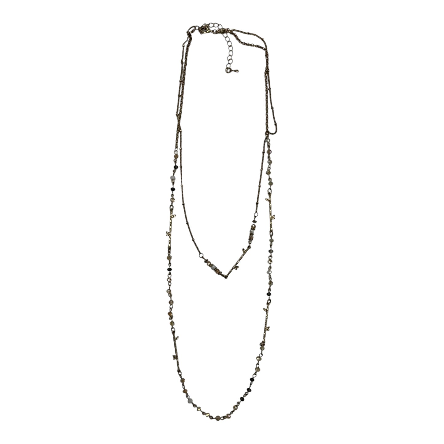 Necklace Layered By Clothes Mentor In Gold