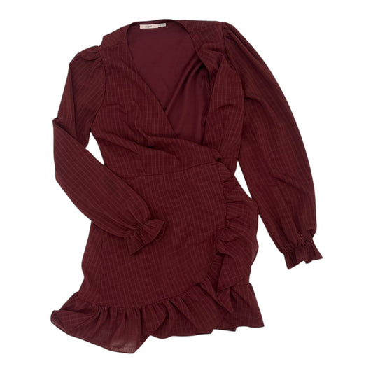 Dress Casual Short By Mi Ami In Maroon, Size:M