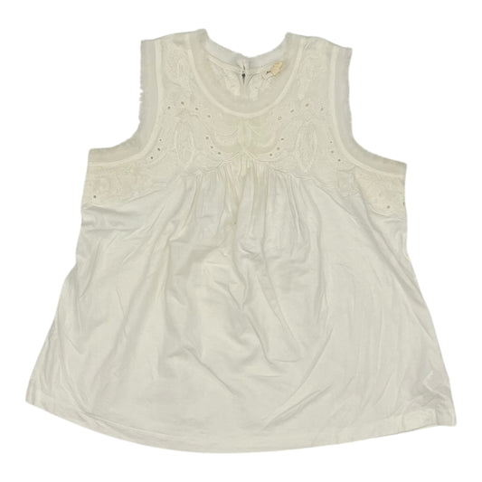Blouse Sleeveless By Meadow Rue In Cream, Size:S