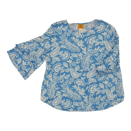 Top 3/4 Sleeve By Ruby Rd In Blue, Size:2X