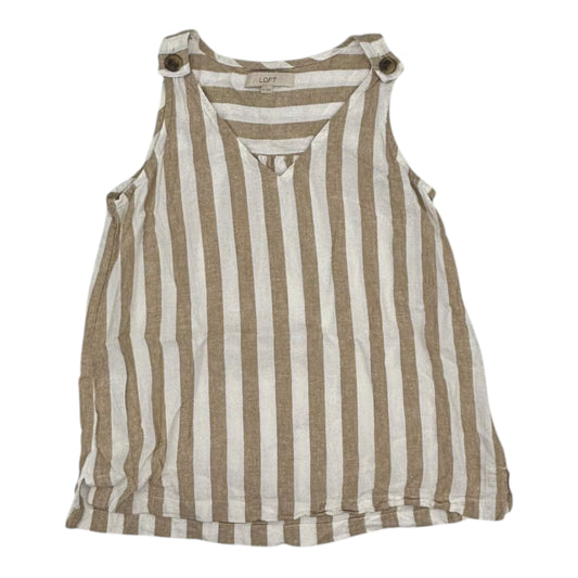 Top Sleeveless By Loft In Tan, Size:Xs