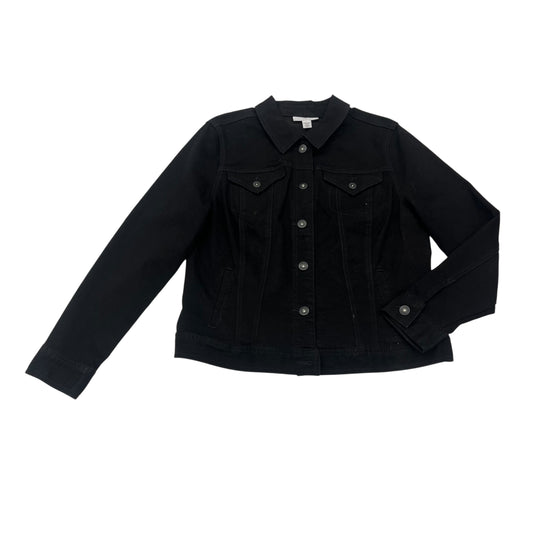 Jacket Denim By Style And Company In Black Denim, Size:L