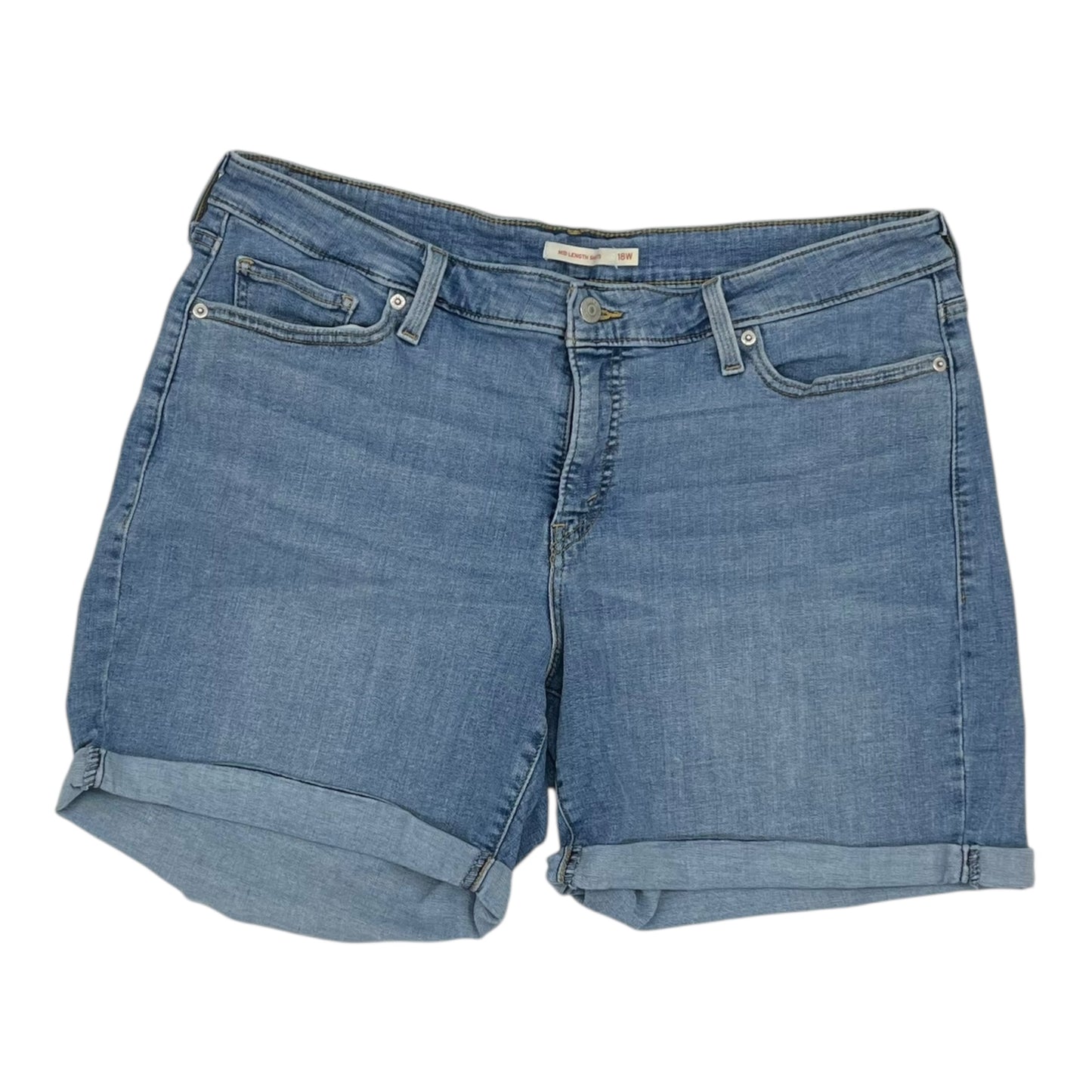 Shorts By Levis In Blue Denim, Size:18