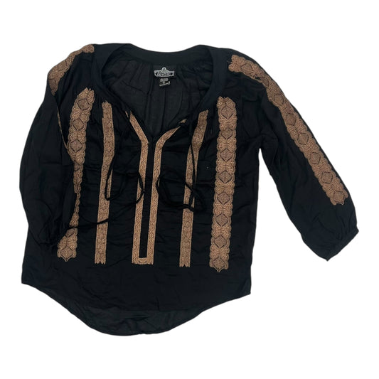 Top Ls By Angie In Black & Brown, Size:S