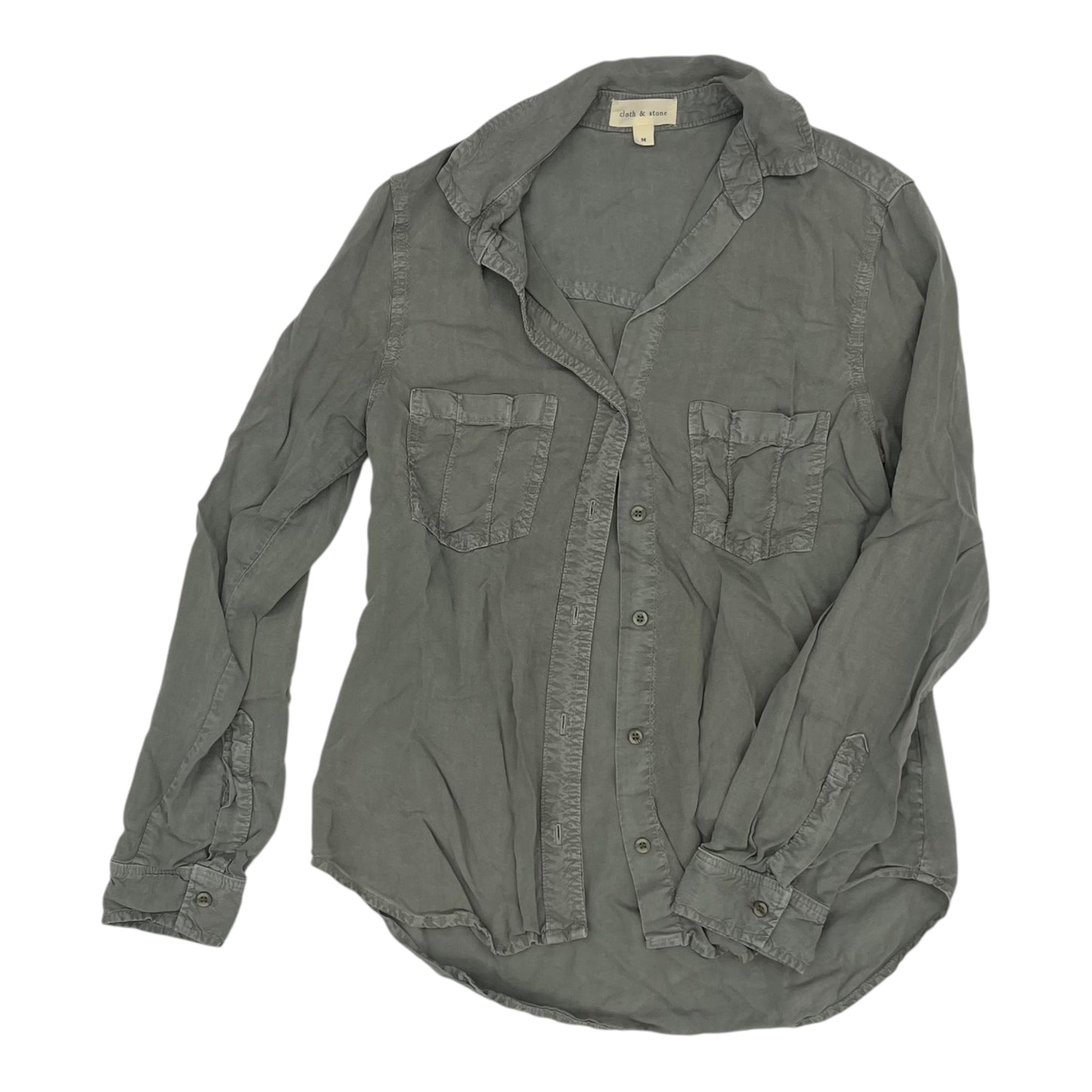 Top Ls By Cloth & Stone In Green, Size:M