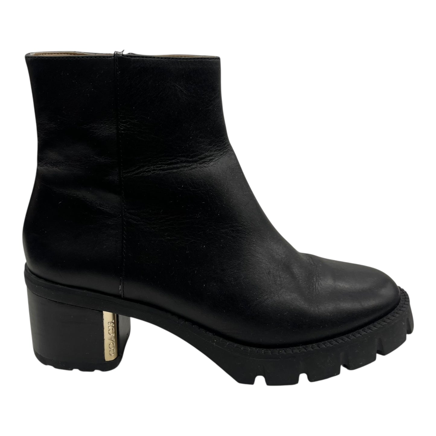 Boots Designer By Coach In Black, Size:6.5
