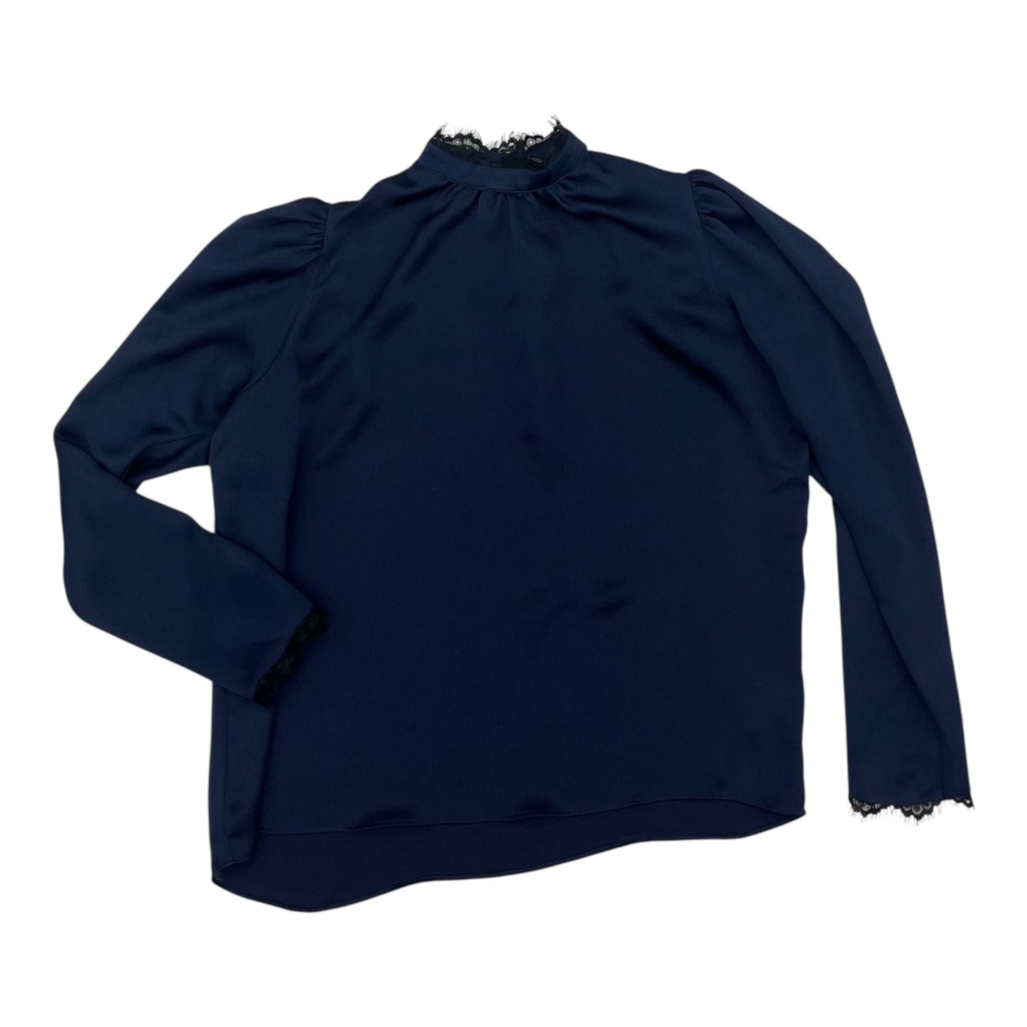 BLOUSE LS by EXPRESS In BLUE, Size: L