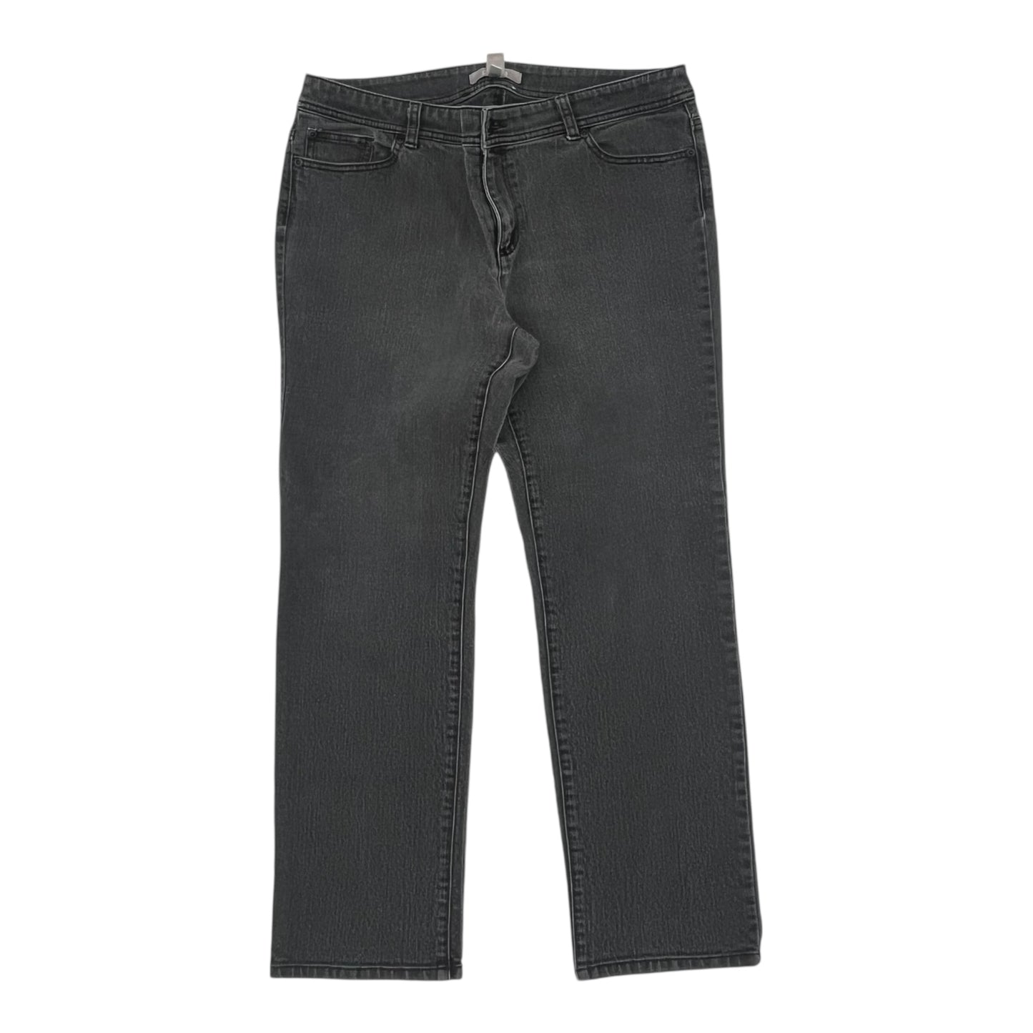 Jeans Straight By Chicos In Black Denim, Size:12