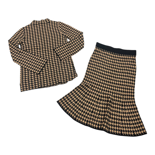 Skirt Set 2Pc By Ann Taylor In Black & Brown, Size:S