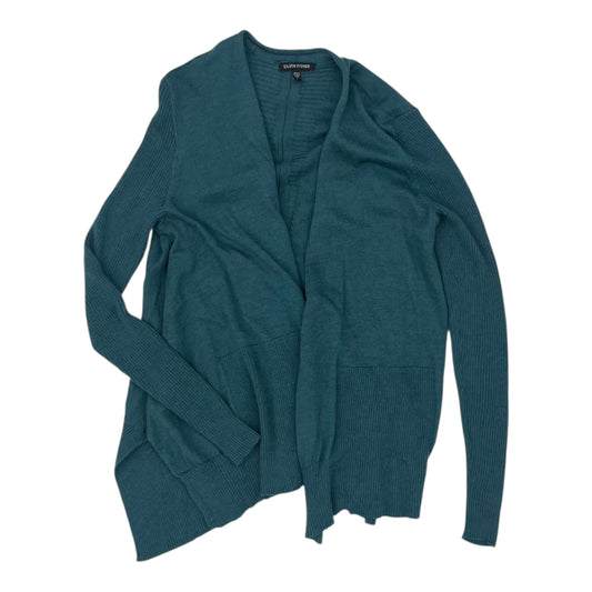 Sweater Cardigan By Eileen Fisher In Green, Size:S