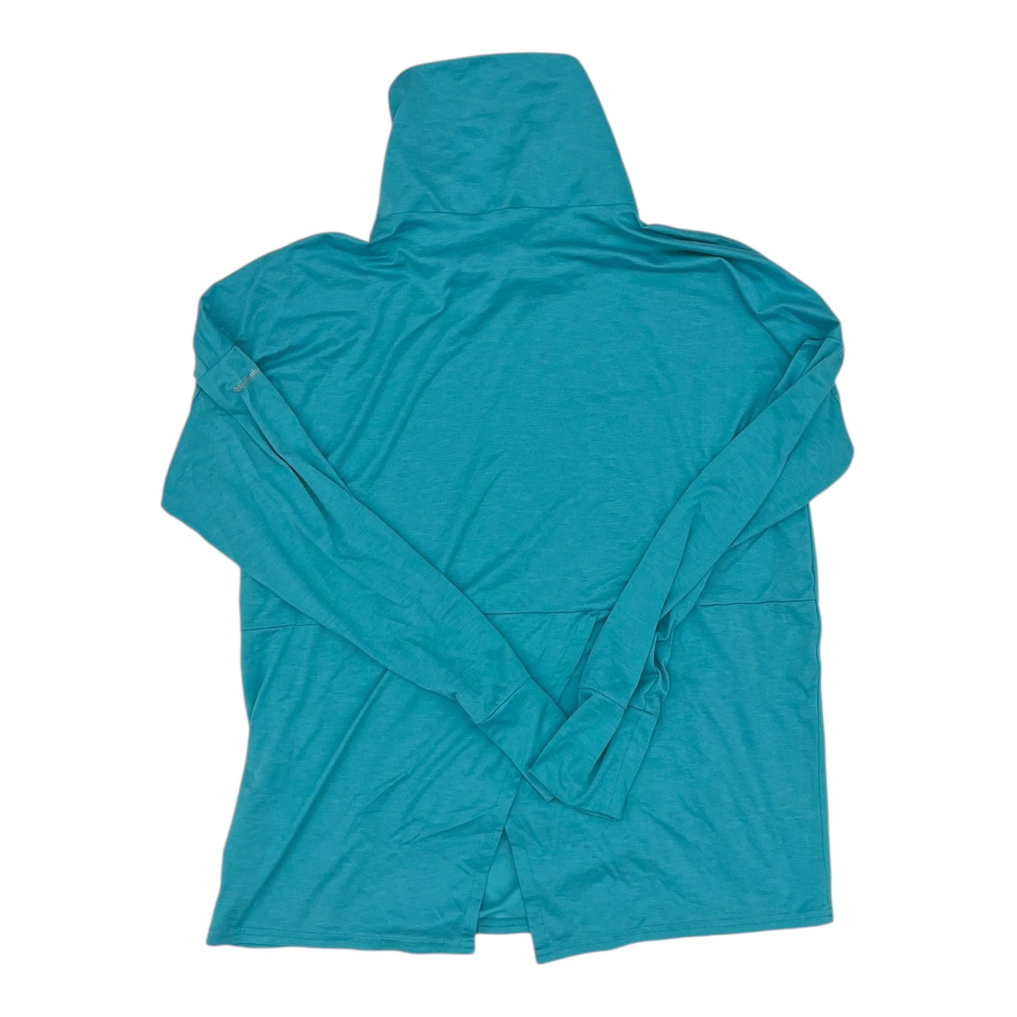 Athletic Top Ls Collar By Columbia In Aqua, Size:L