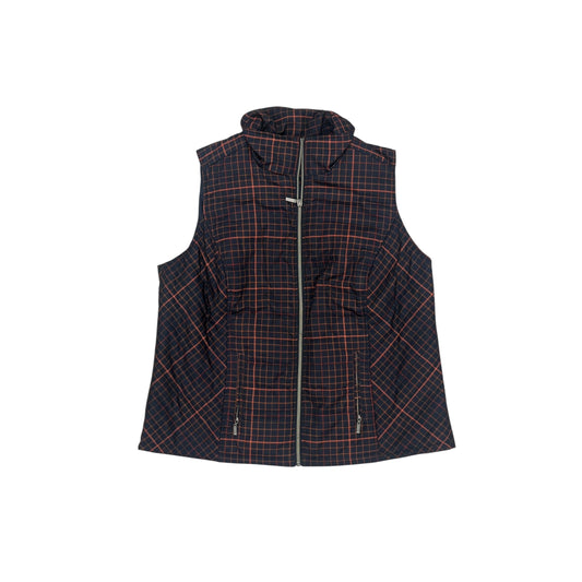 Vest Puffer & Quilted By Cj Banks In Blue & Orange, Size:1X