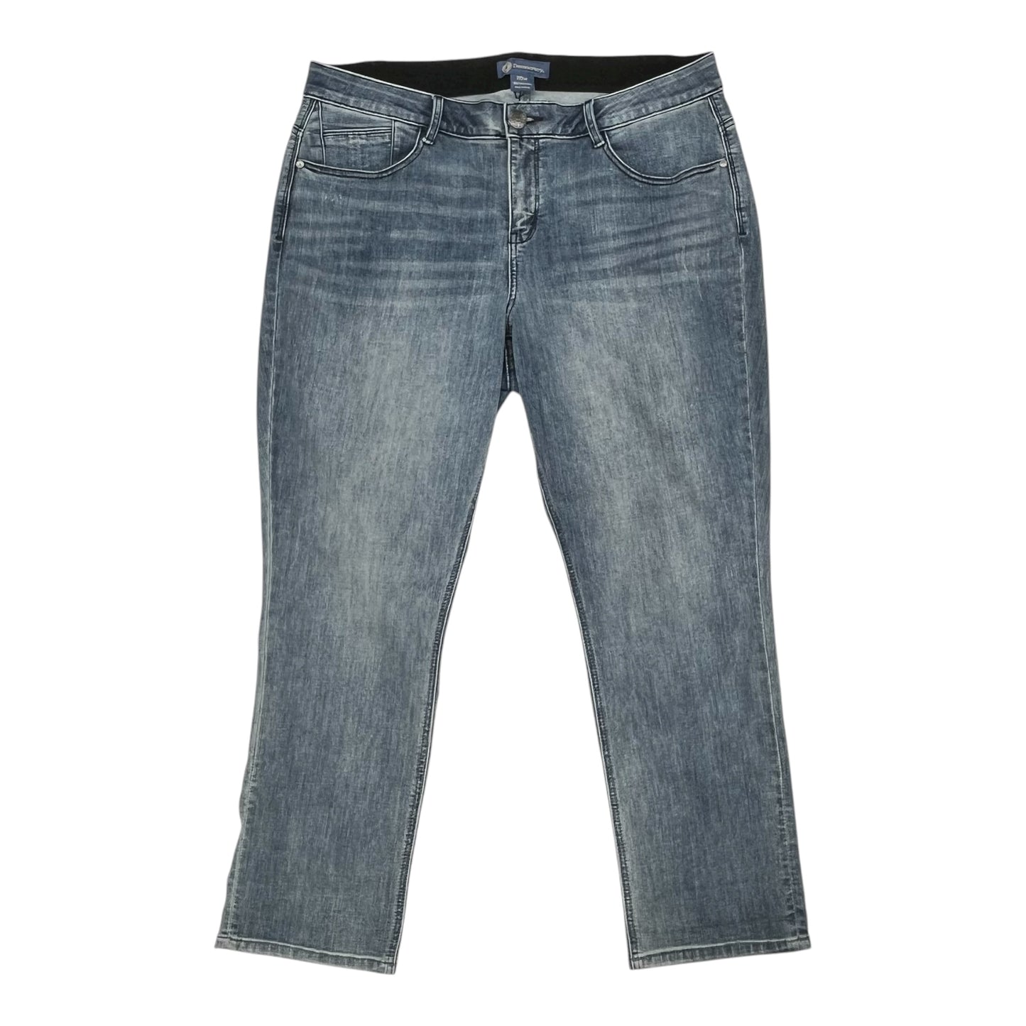 Jeans Straight By Democracy In Blue Denim, Size:20