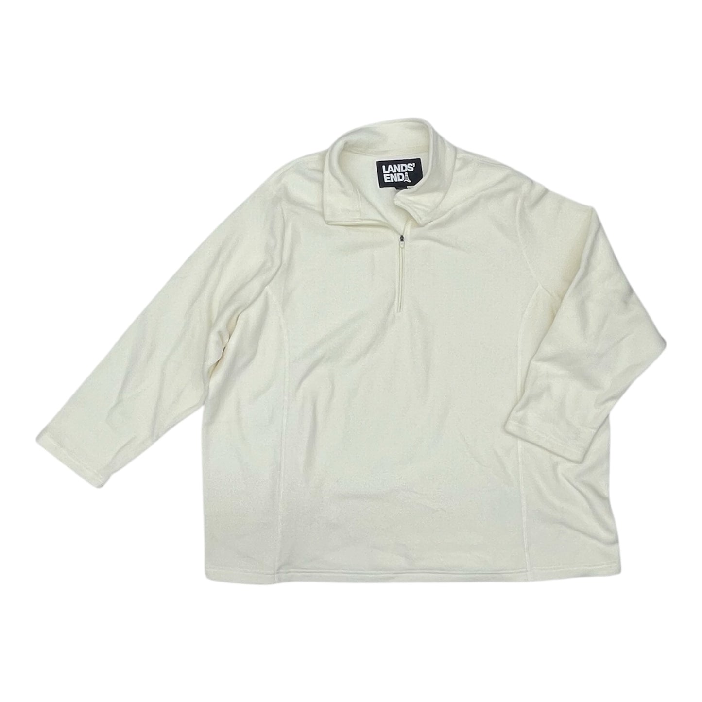 Athletic Fleece By Lands End In Cream, Size:3X