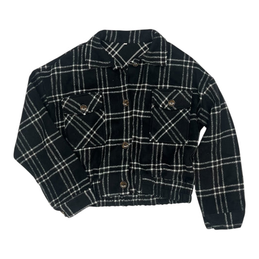 Jacket Shirt By Clothes Mentor In Black, Size:M