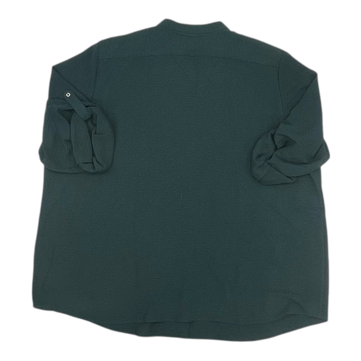 Blouse 3/4 Sleeve By Calvin Klein In Green, Size:3X