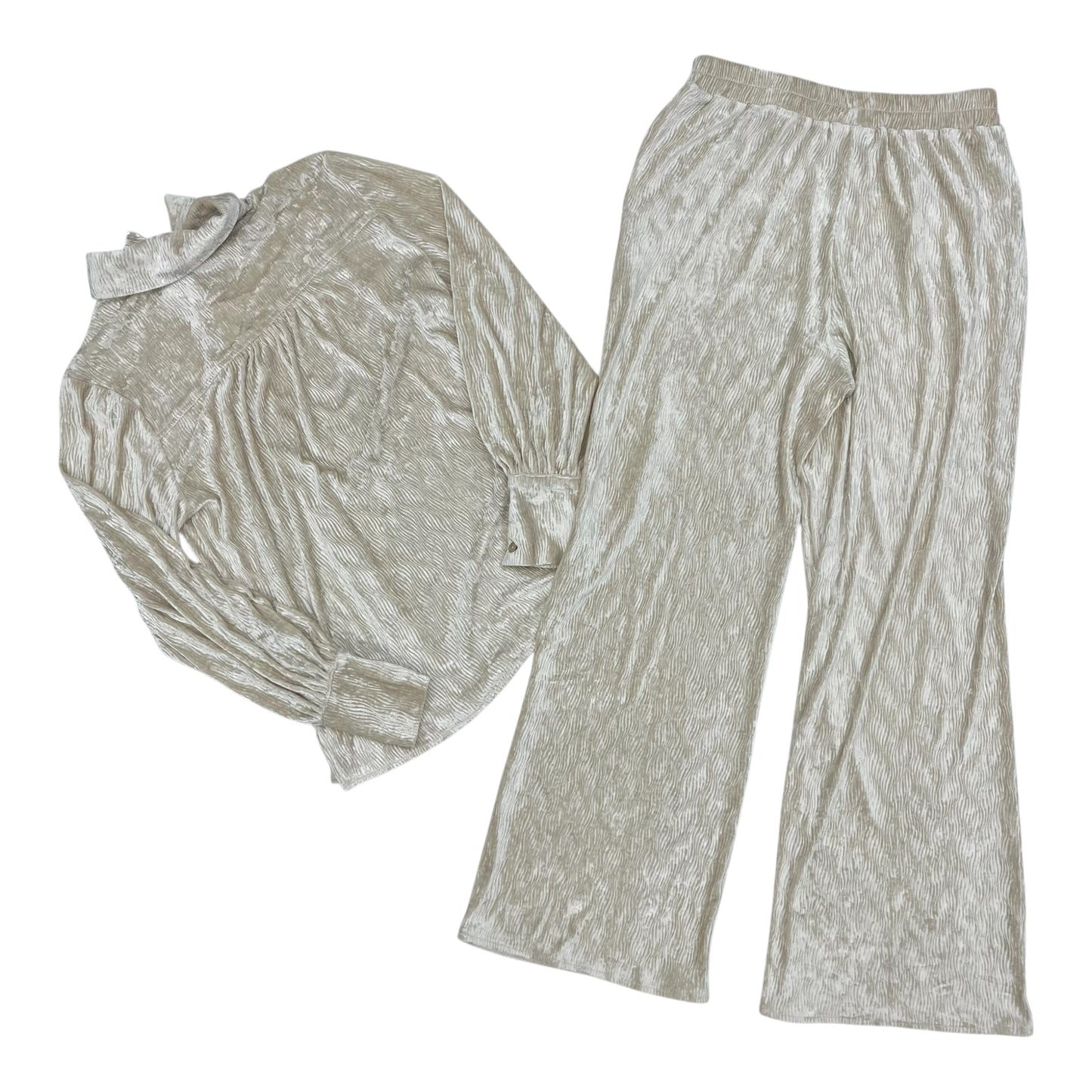 Pants Set 2Pc By Clothes Mentor In Cream, Size:M