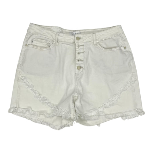 Shorts By Judy Blue In White Denim, Size:2X