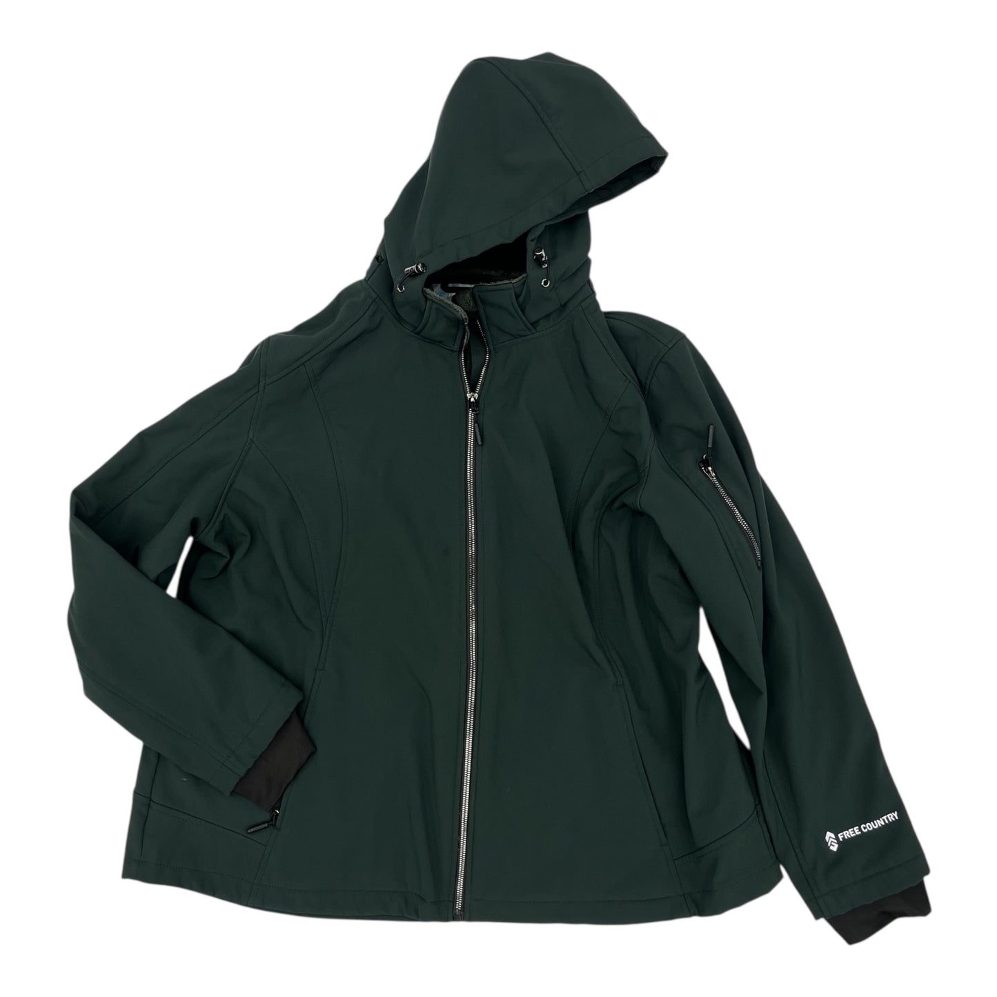 Jacket Fleece By Free Country In Green, Size:2X