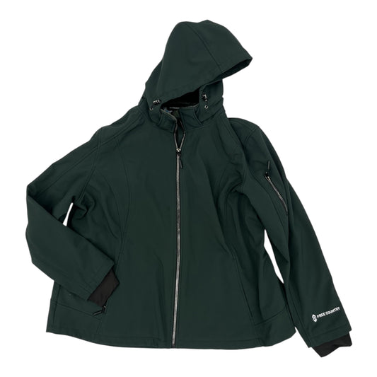 Jacket Fleece By Free Country In Green, Size:2X