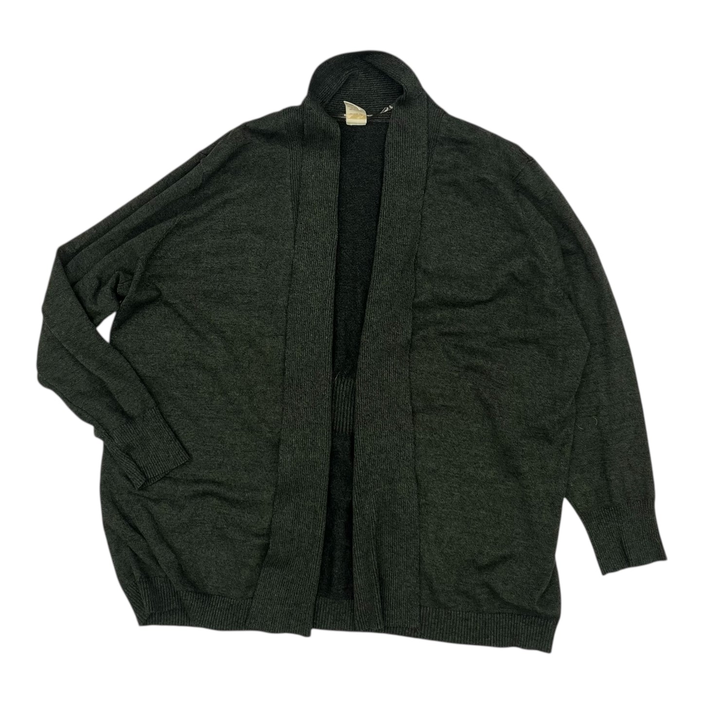 Sweater Cardigan By Faded Glory In Green, Size:4X