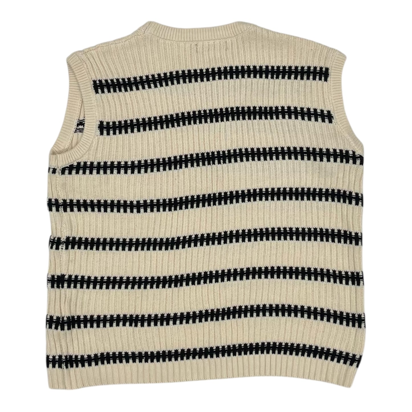 Vest Sweater By Lillusory In Black & Cream, Size:M