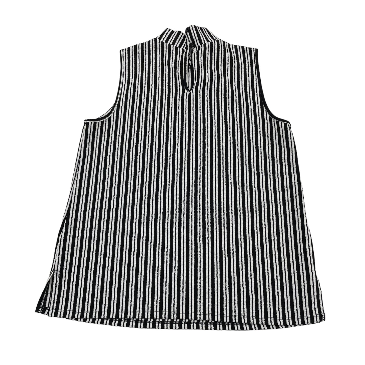 BLACK & WHITE TOP SLEEVELESS by CABLE AND GAUGE Size:M