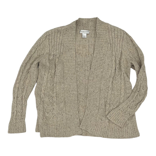 TAN SWEATER CARDIGAN by CHRISTOPHER AND BANKS Size:L