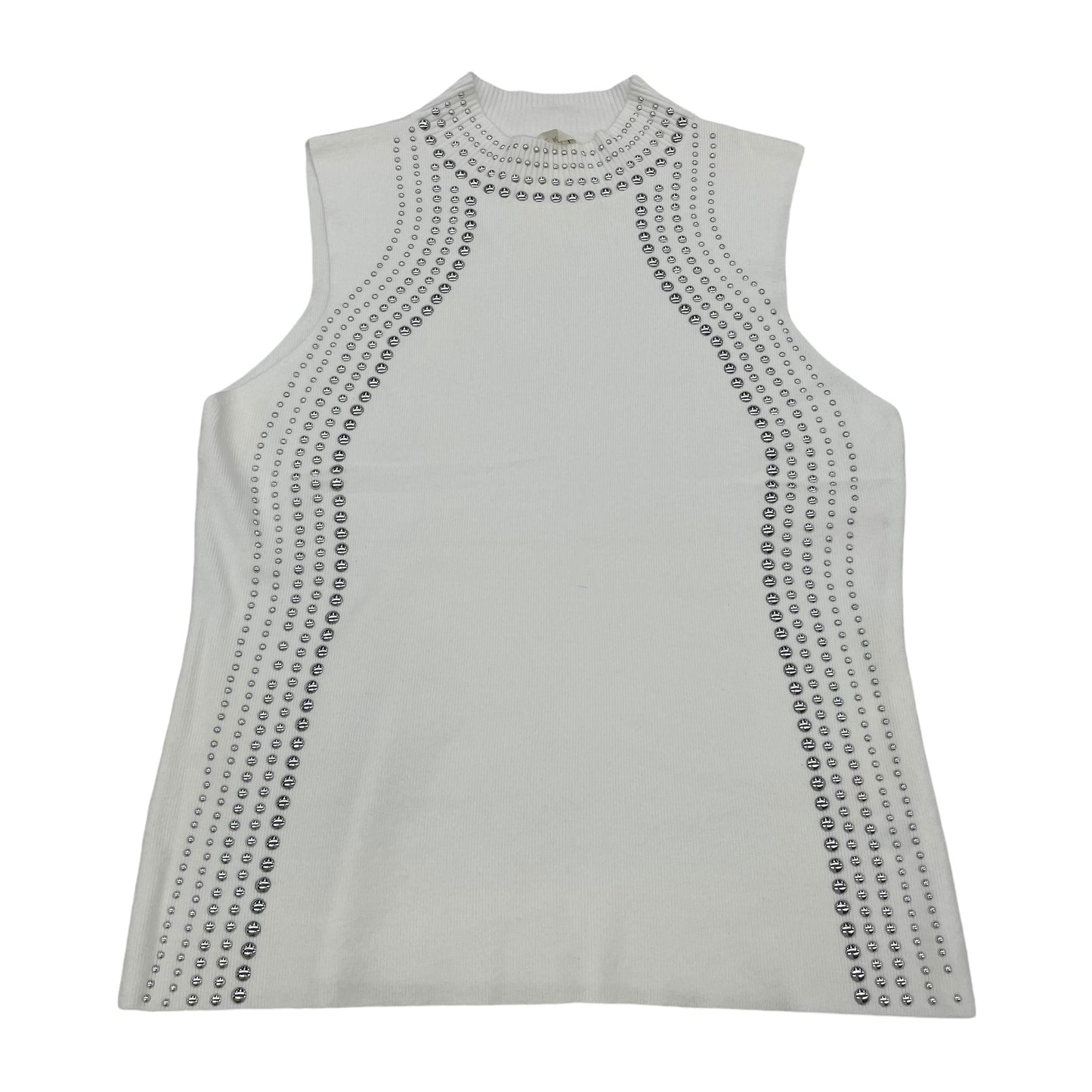 Vest Sweater By Clothes Mentor In White, Size:Xl