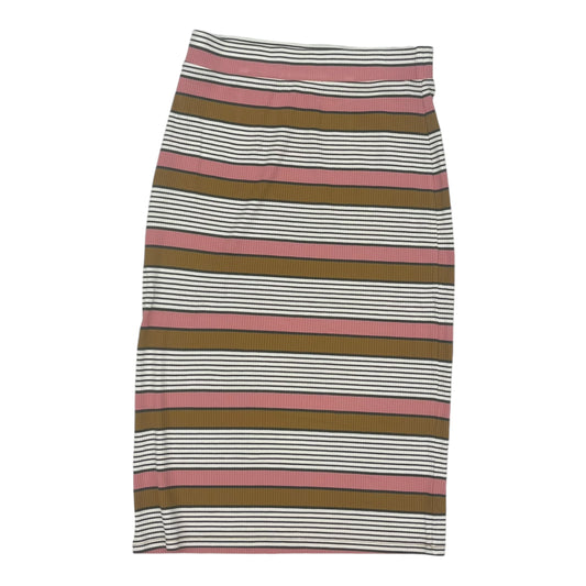 Skirt Midi By Loft In Brown & Pink, Size:S