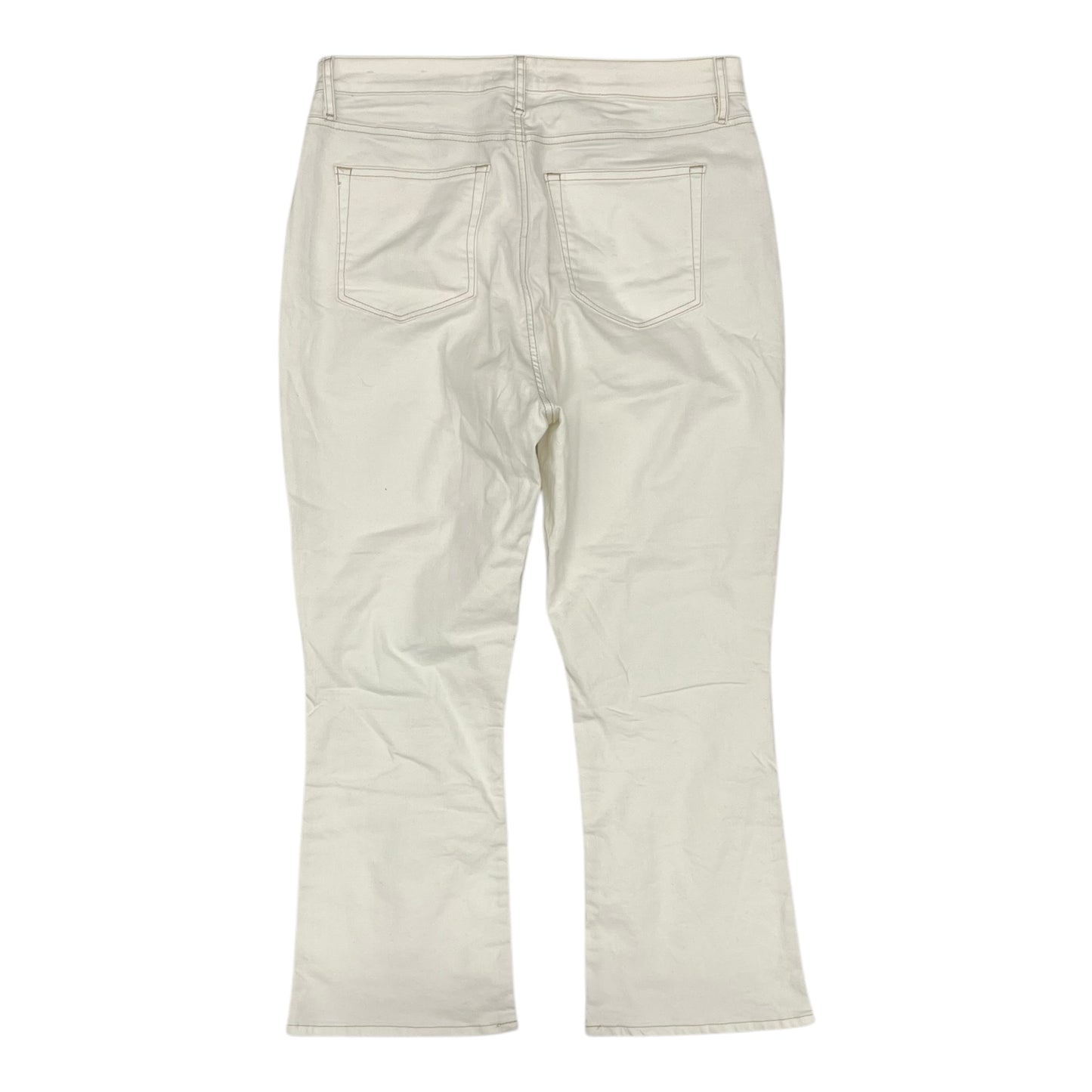 Jeans Wide Leg By Loft In White Denim, Size:10