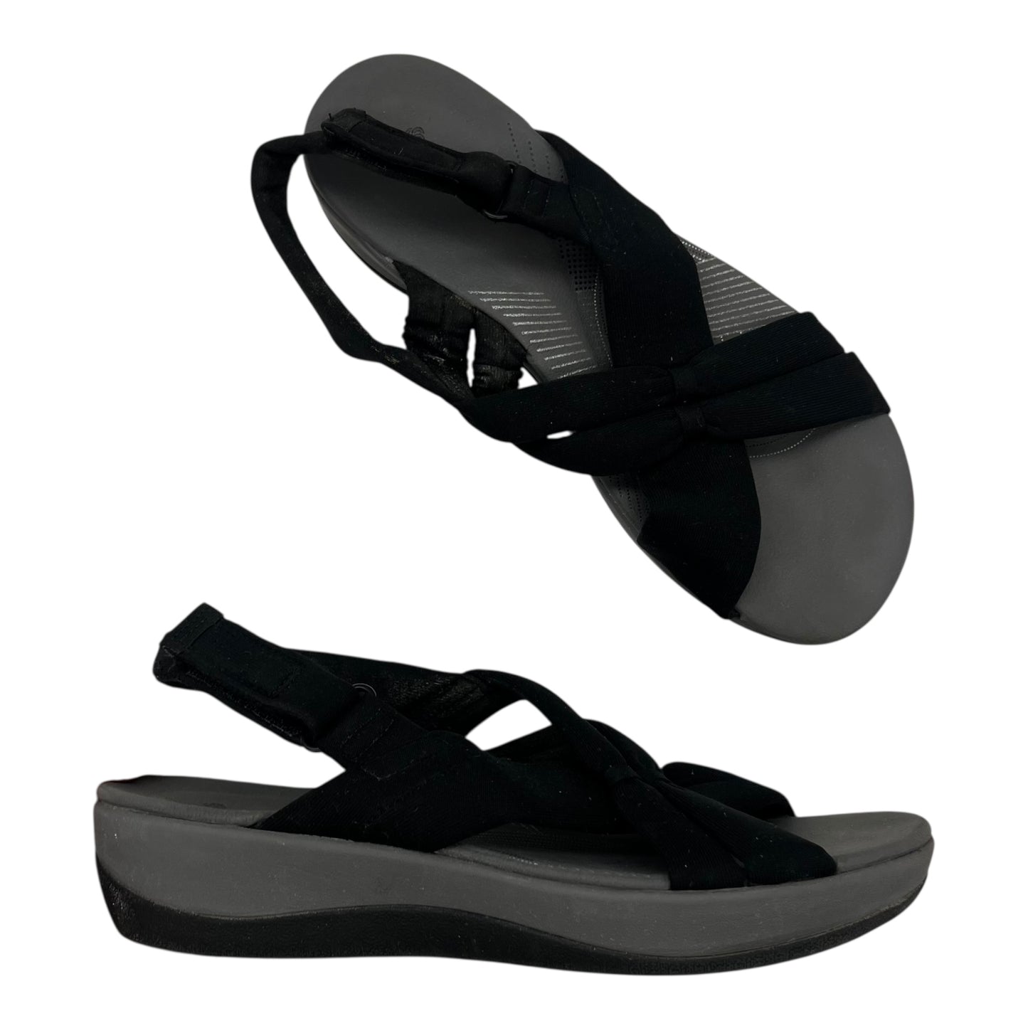 Sandals Heels Block By Clarks In Black, Size:8.5