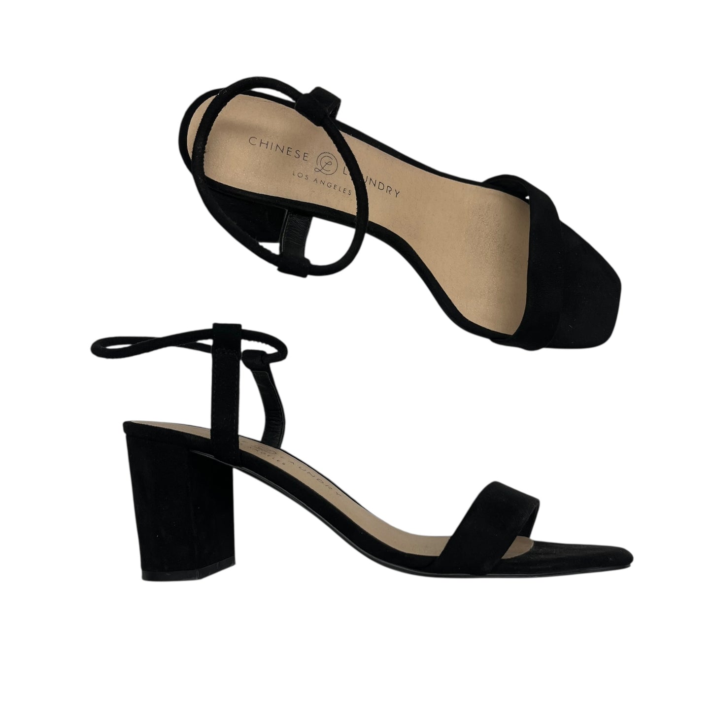 Sandals Heels Block By Chinese Laundry In Black, Size:7.5