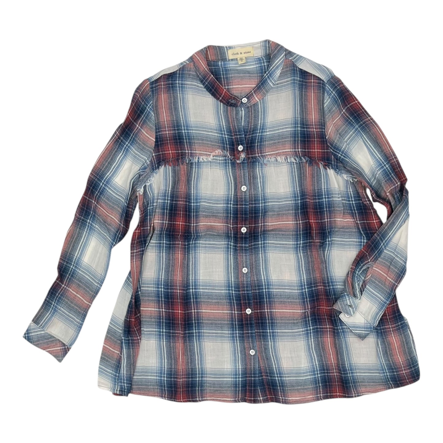 Top Ls By Cloth & Stone In Blue & Red & White, Size:S