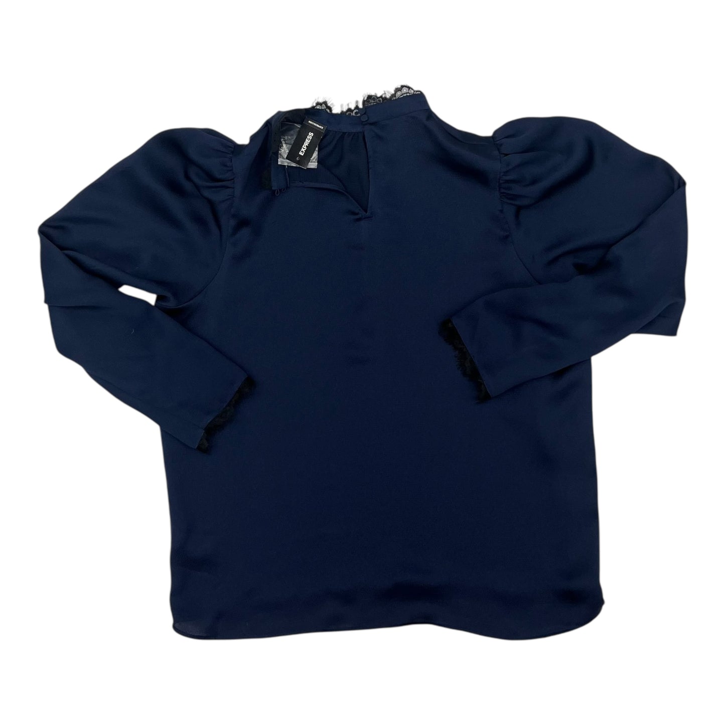 BLOUSE LS by EXPRESS In BLUE, Size: L