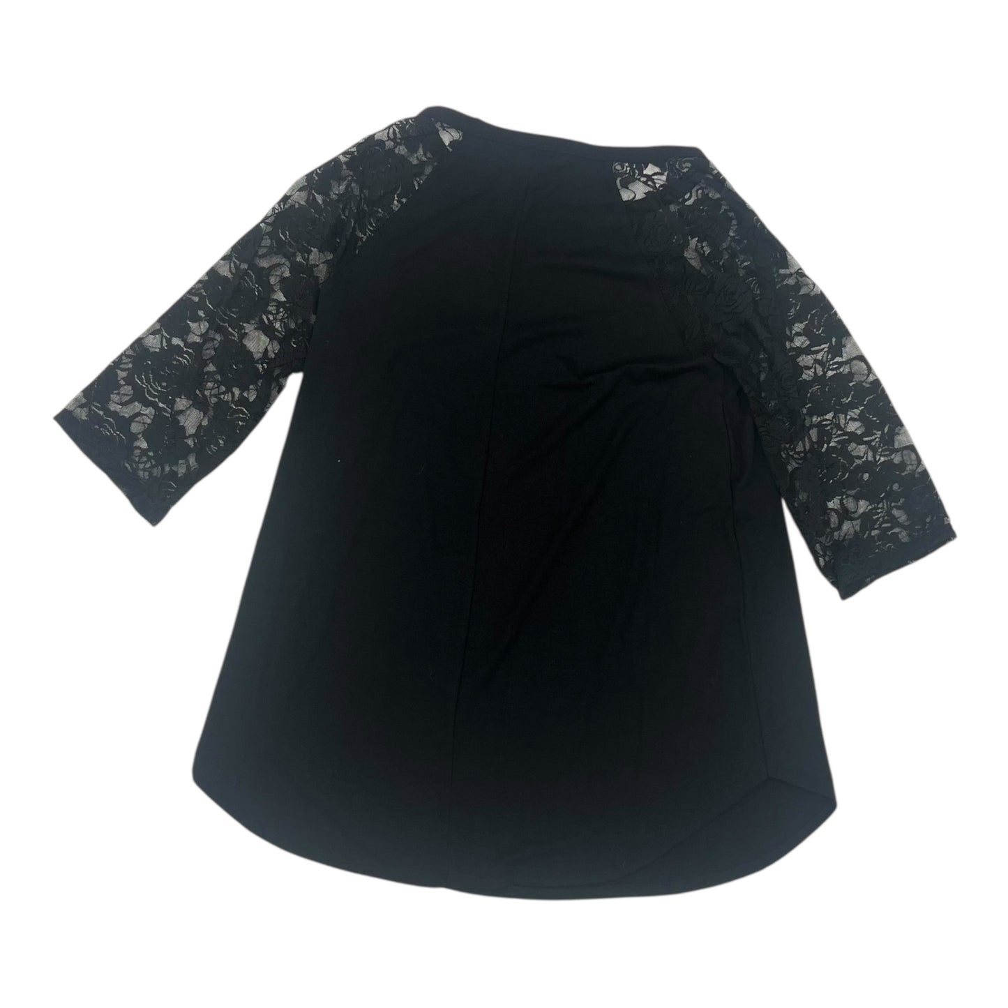 Blouse 3/4 Sleeve By Zenana In Black, Size:M