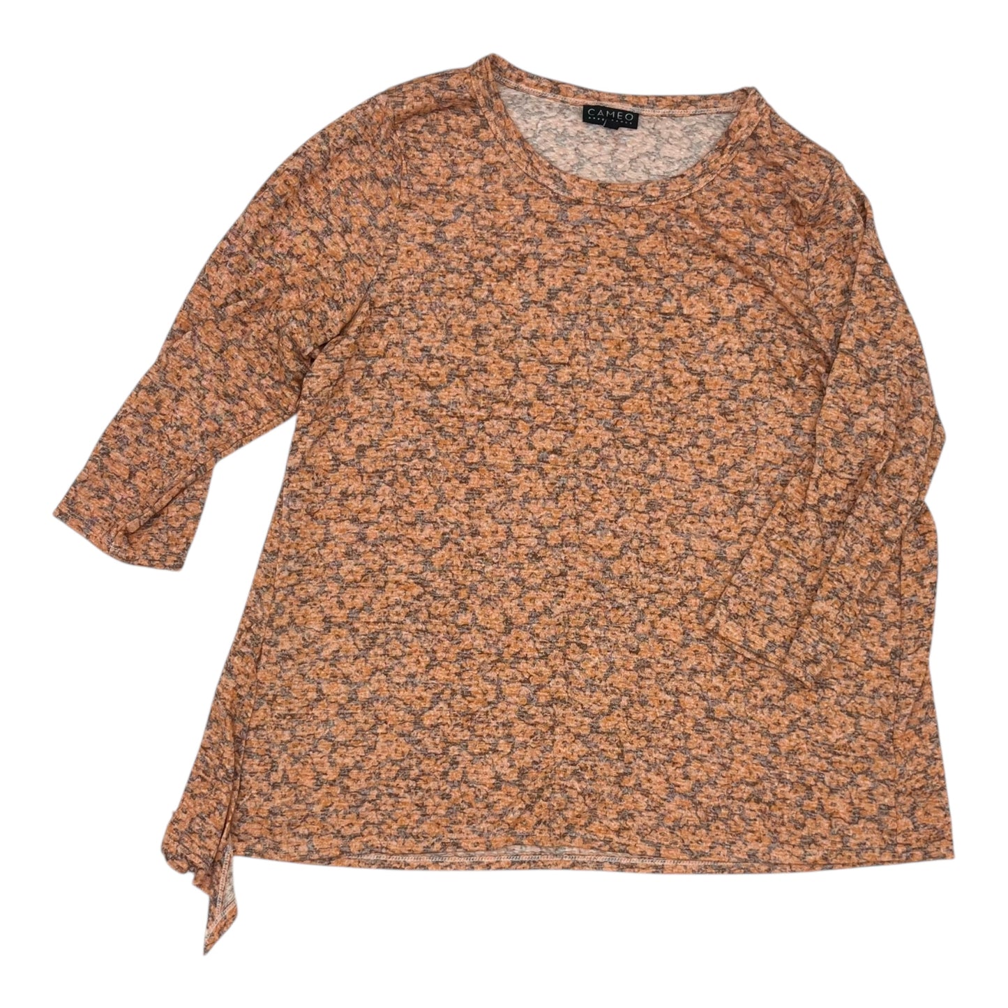 Blouse 3/4 Sleeve By Clothes Mentor In Orange, Size:2X