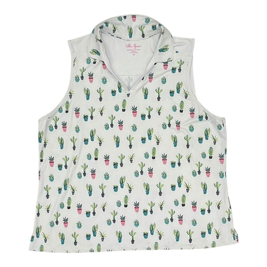 Athletic Tank Top By Clothes Mentor In White, Size:2X