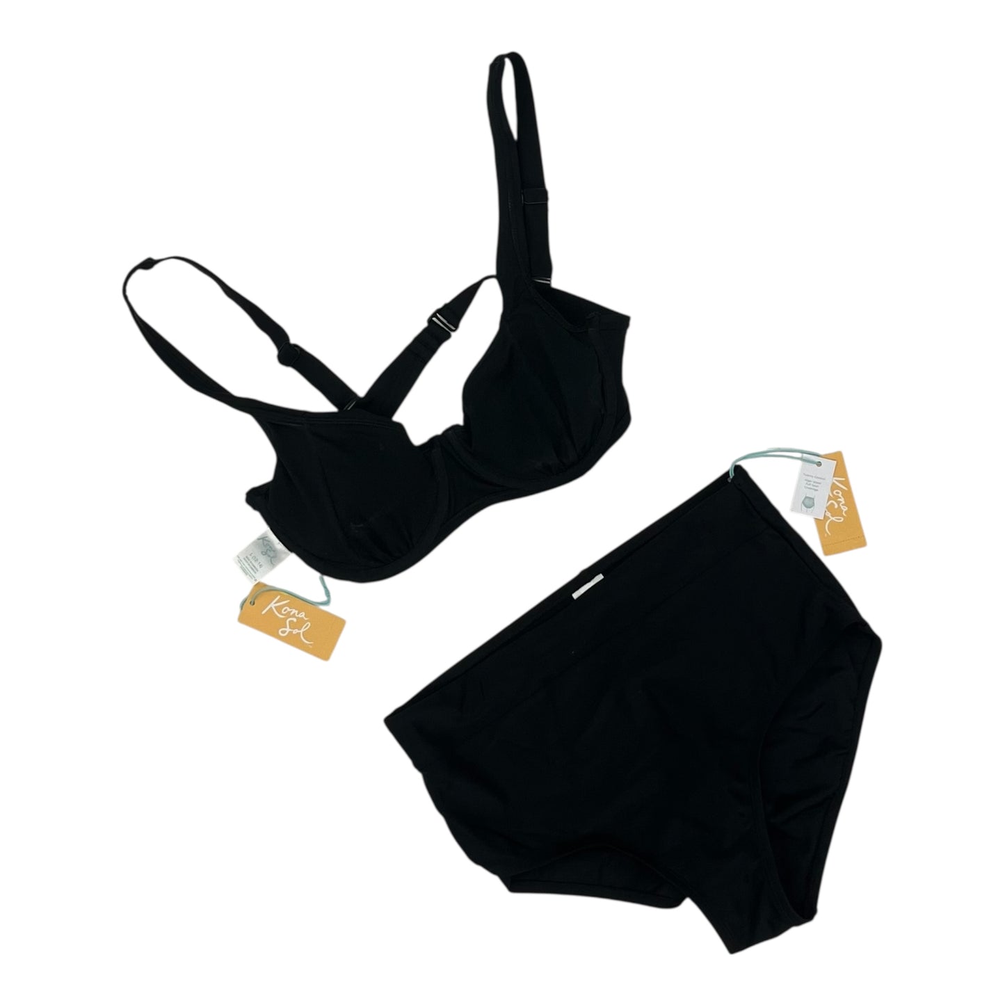 Swimsuit 2Pc By Kona Sol In Black, Size:L