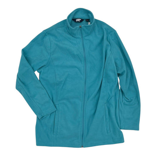 Jacket Fleece By Lands End In Green, Size:1X