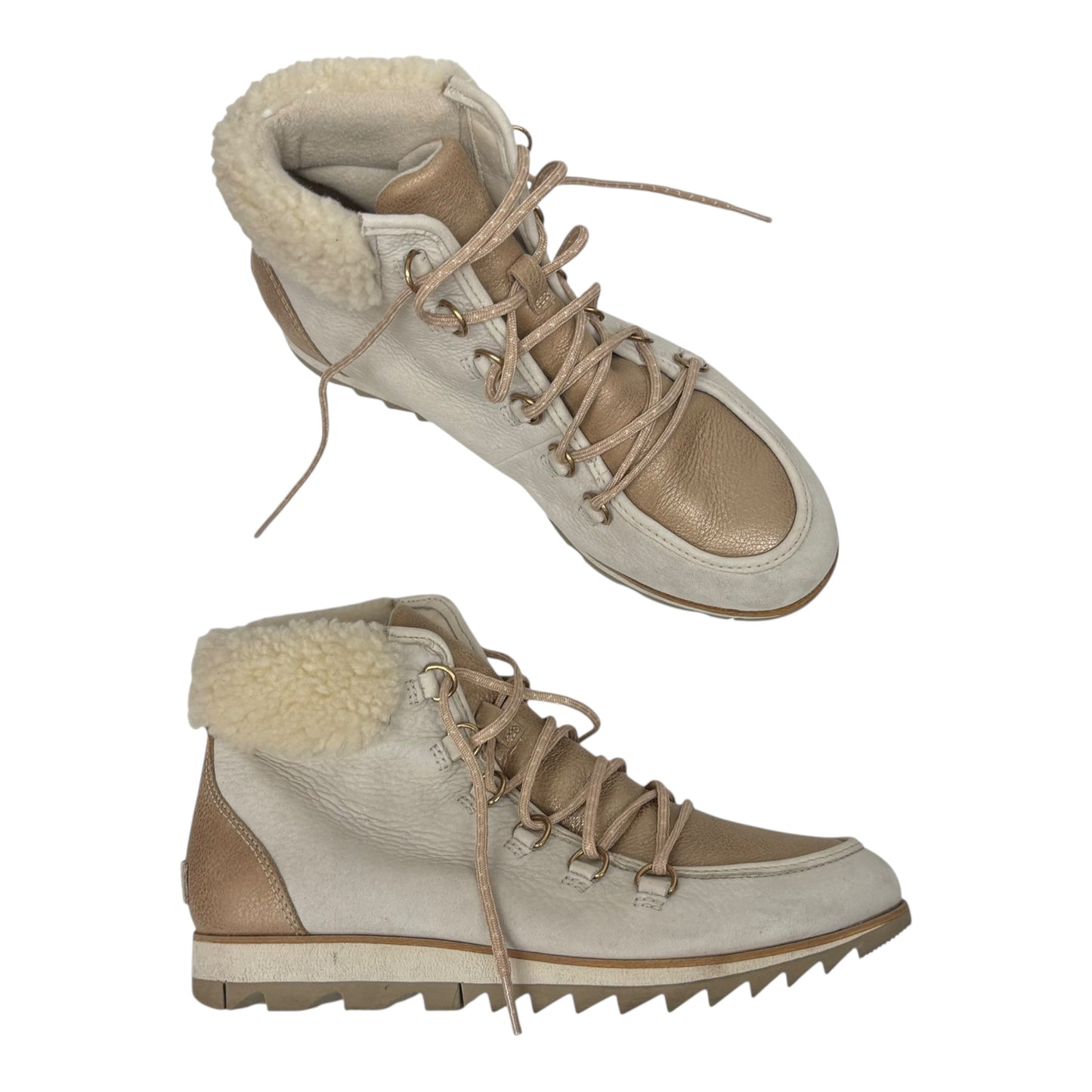 Boots Ankle Flats By Sorel In Cream, Size:8