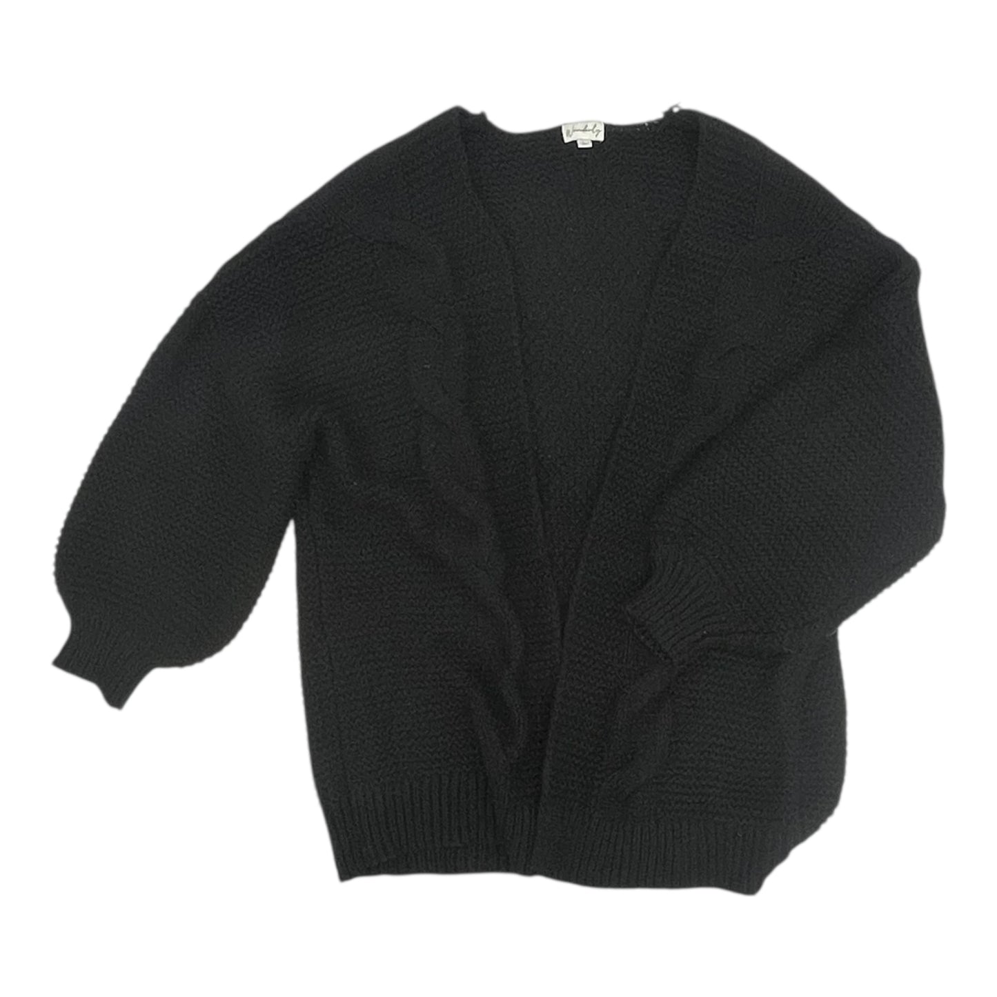 Sweater Cardigan By Wonderly In Black, Size:L