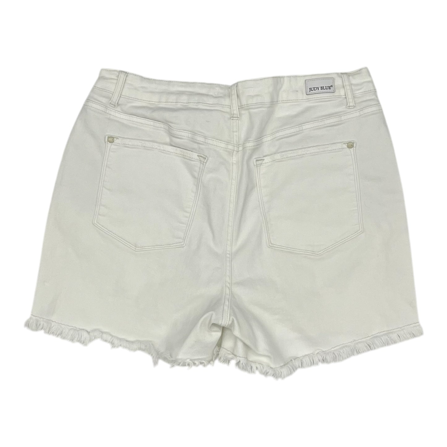 Shorts By Judy Blue In White Denim, Size:2X