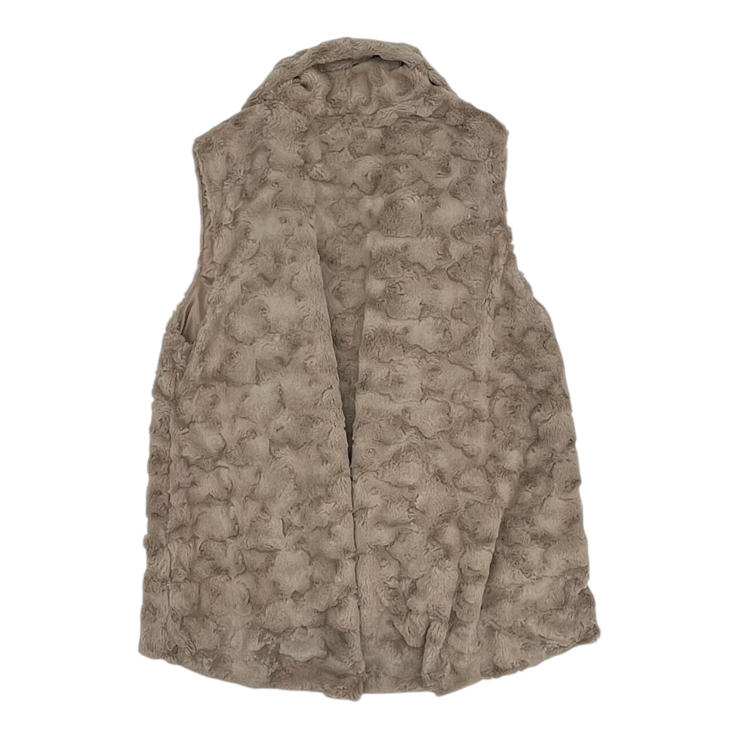 Vest Faux Fur & Sherpa By Entro In Brown, Size:1X