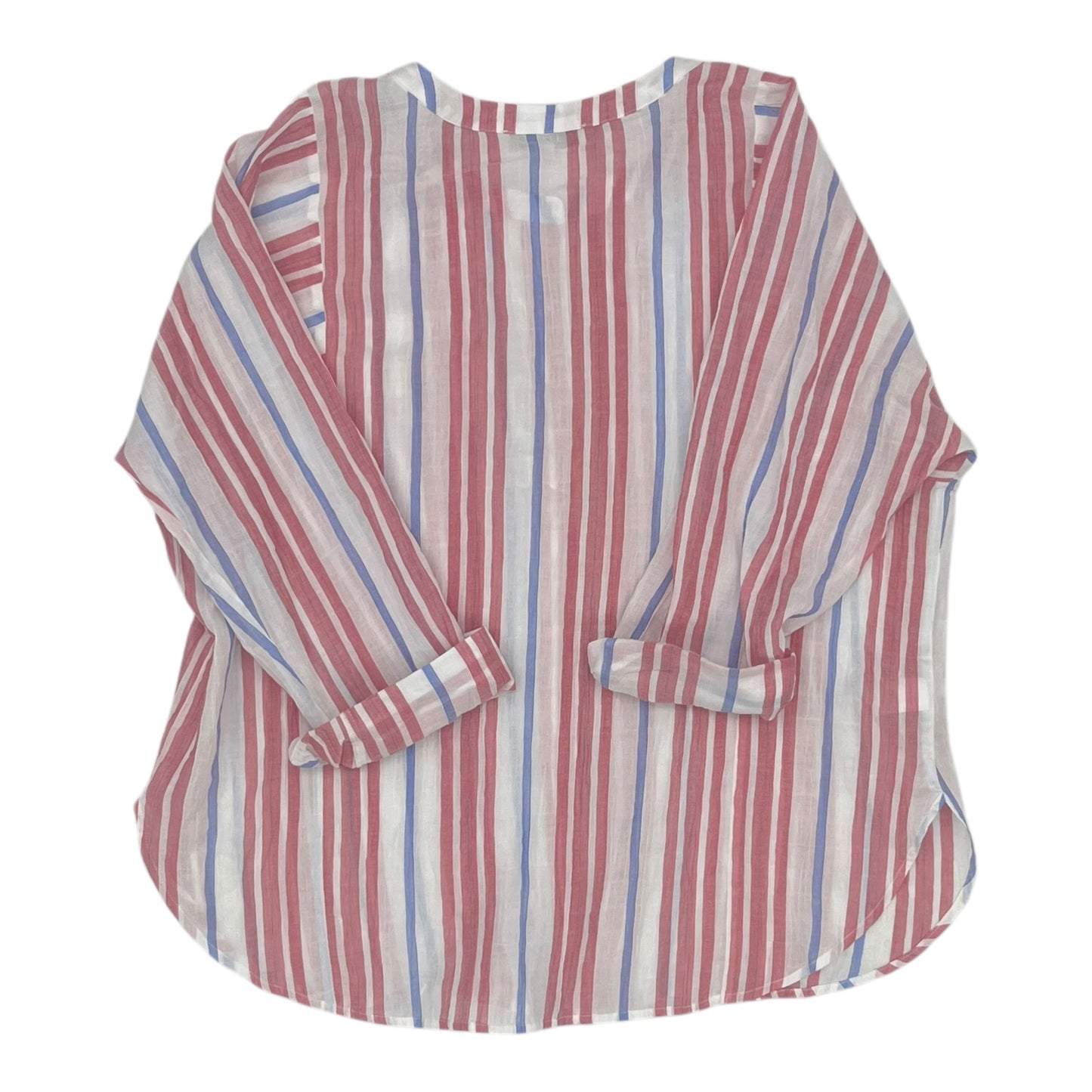 Top Ls By Loft In Blue & Red & White, Size:L