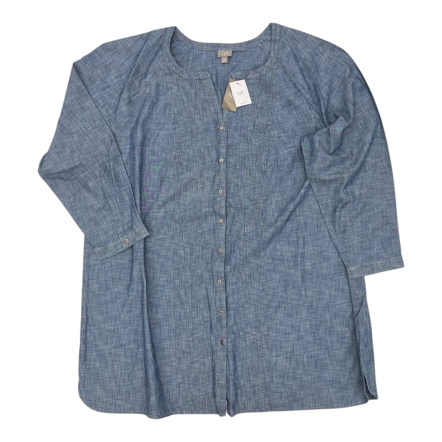 Top Ls By J. Jill In Blue Denim, Size:4X